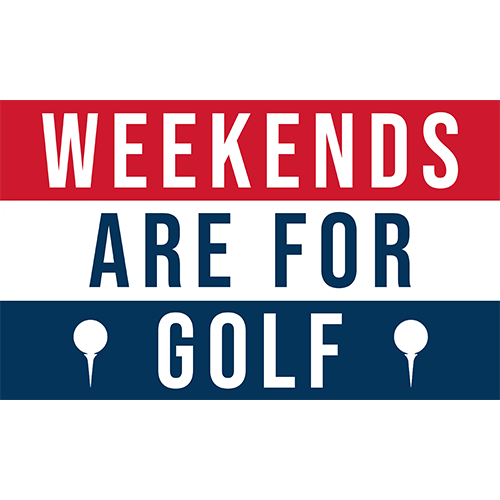 Saturdays Are For Golf - Flag